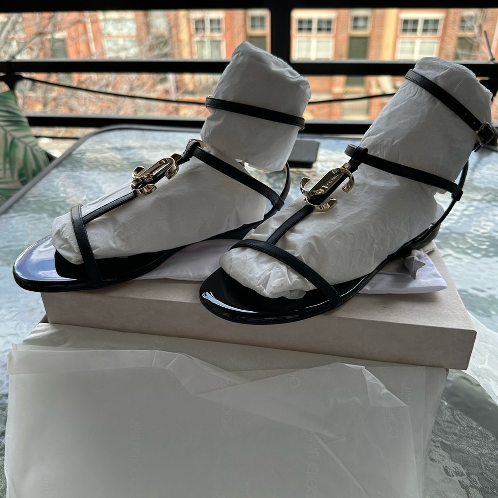 Jimmy Choo Alodie Flat with JC logo